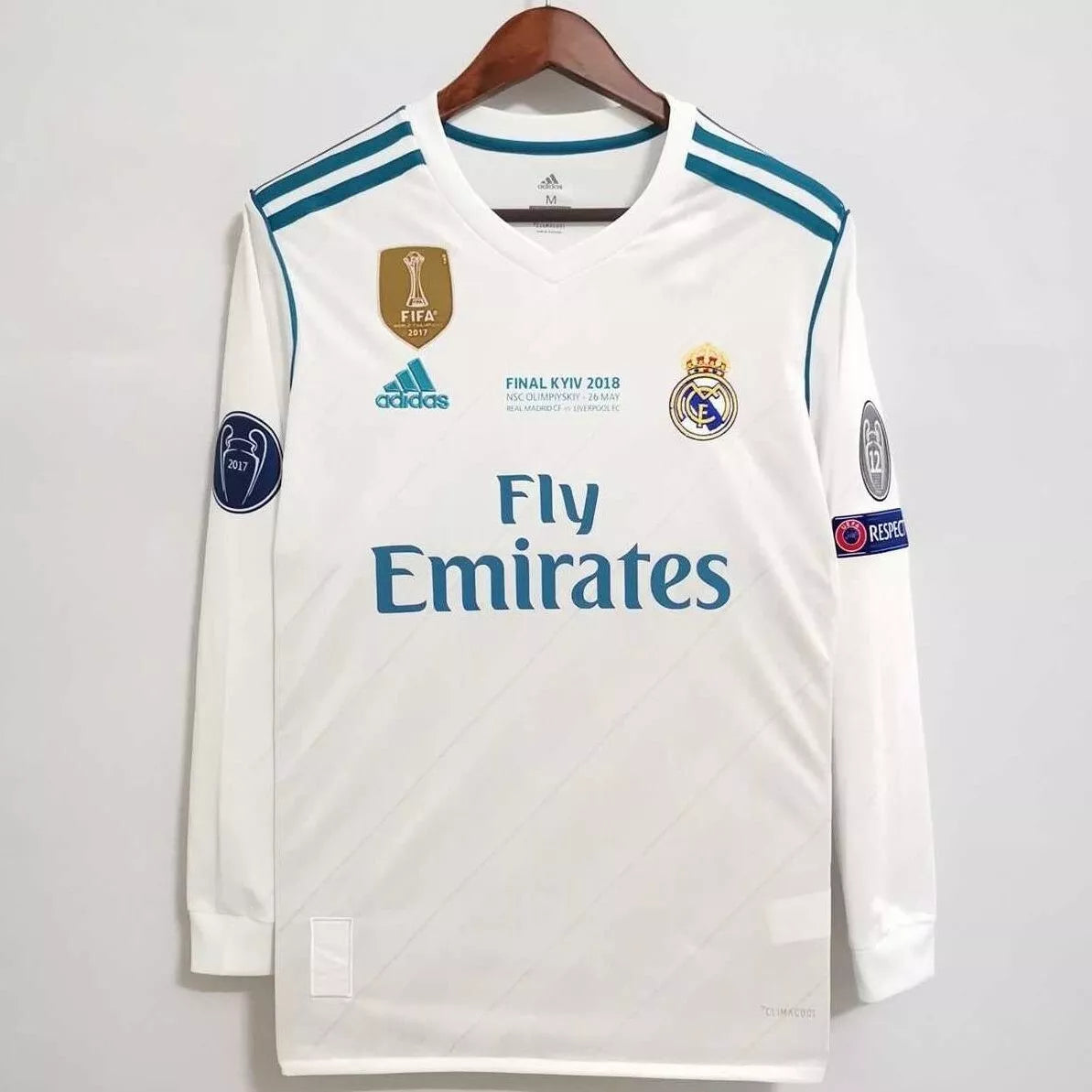 Real Madrid 17-18 Long Sleeve Kiev FINAL Home (RETRO)